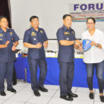 Mayor Menchie Abalos receives the Seal of Excellence award from Eastern Police District