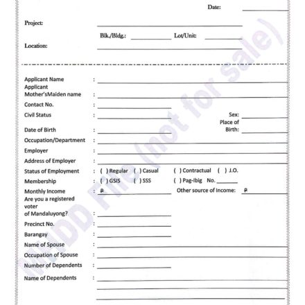 Housing Application Form